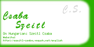 csaba szeitl business card